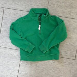 Primary Green Kids Quarter-Zip Sweatshirt